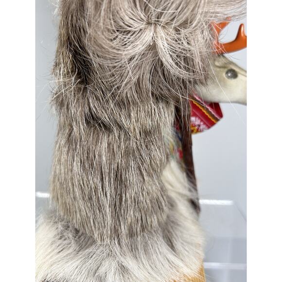 Vtg Santa & Mrs Claus FINLAND Erkki Juopperi Reindeer Christmas Real Fur Arctic - Picture 4 of 8